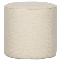 WOOOD Poefs & Hockers|Poef Sara Hoof, Bouclé, kleur Crème Cru00e8me