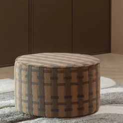 WOOOD Poefs & Hockers|Poef Sarli 36cm hoog, Chenille