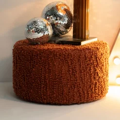 By-Boo Poefs & Hockers|Poef Vista Grof Bouclé, 60cm