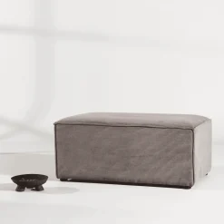 Nohr Poefs & Hockers|Poef Yulonda Rib, kleur Bruin