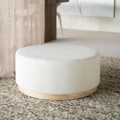 Eleonora Ronde Salontafel|Poefs & Hockers|Poef/Salontafel Avah Bouclé, 80cm