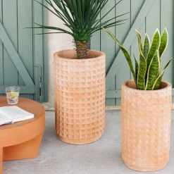 Kave Home Potten & Manden|Pot Celi Set van 2 stuks Roestbruin