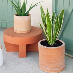 Kave Home Potten Voor Buiten|Potten & Manden|Pot Karlina set van 2 stuks Roestbruin