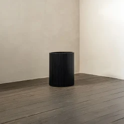 Ethnicraft Keukengerei|Prullenbak Roller Max Mahoniehout, kleur Zwart