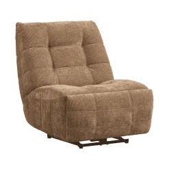 WOOOD Fauteuil Stof / Textiel|Relaxfauteuil Hein Geweven ribstof, kleur Lichtbruin