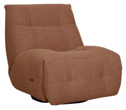 LABEL51 Fauteuil Stof / Textiel|Fauteuil Bouclé / Teddy|Relaxfauteuil Relax & Recharge Bouclé, elektrisch verstelbaar met accu