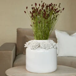 Rivièra Maison Vazen|Riviera MaisonVaas Flourishing Keramiek, 35cm Wit