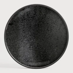 Ethnicraft Keukengerei|Rond Dienblad Aged 48cm, kleur Charcoal