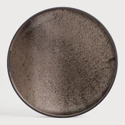 Ethnicraft Keukengerei|Rond Dienblad Aged kleur Brons