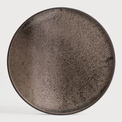 Ethnicraft Keukengerei|Rond Dienblad Aged kleur Brons