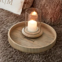 Rivièra Maison Keukengerei|Rond Dienblad Anglès Mangohout, 50cm Naturel