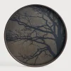 Ethnicraft Keukengerei|Rond Dienblad Black Tree 61cm, kleur Zwart