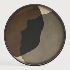 Ethnicraft Keukengerei|Rond Dienblad Combined Dots 92cm