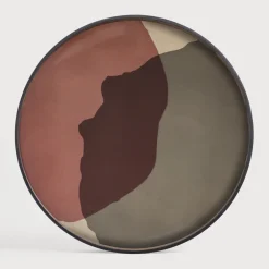 Ethnicraft Keukengerei|Rond Dienblad Combined Dots 92cm