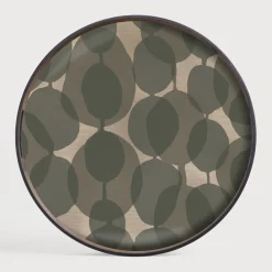 Ethnicraft Keukengerei|Rond Dienblad Connected Dots 48cm