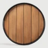 Ethnicraft Keukengerei|Rond Dienblad Core t.b.v. Outdoor Bijzettafel Tray 49cm ,Teakhout