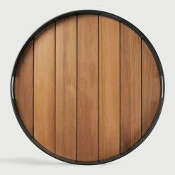 Ethnicraft Keukengerei|Rond Dienblad Core Teakhout, 61cm