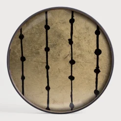 Ethnicraft Keukengerei|Rond Dienblad Gilded Layers 48cm