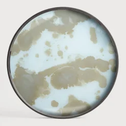 Ethnicraft Keukengerei|Rond Dienblad Mystic Gold 48cm, kleur Gold Mist