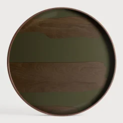 Ethnicraft Keukengerei|Rond Dienblad Second Nature kleur Moss