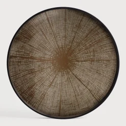 Ethnicraft Keukengerei|Rond Dienblad Slice 61cm, kleur Brons