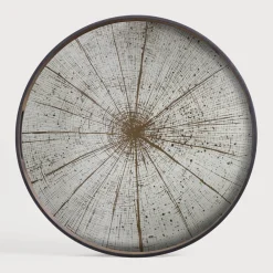 Ethnicraft Keukengerei|Rond Dienblad Slice 48cm, kleur Aged Light