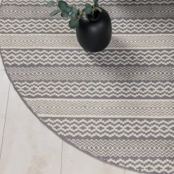 Nohr Vloerkleden|Rond Vloerkleed Keoki 200cm, kleur Lichtgrijs