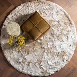 WOOOD Vloerkleden|Rond Vloerkleed Praline Ø200cm Nougat