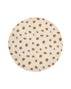 Kave Home Kinderkameraccessoires|Vloerkleden|Rond Vloerkleed Tandani Leopard, 100cm Meerkleurig