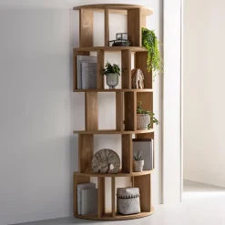 DTP Home Wandrekken & Wandkasten|Rond Wandrek Forte Teakhout, 175 x 75cm