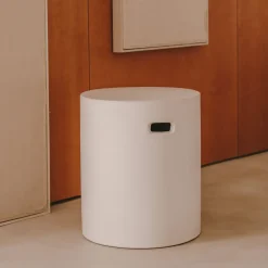 Kave Home Ronde Bijzettafel|Ronde Bijzettafel Aiguablava Beton, 37cm Wit