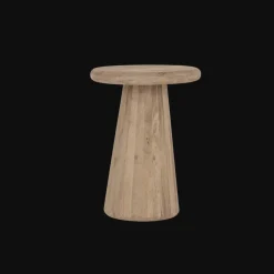 Tower Living Ronde Bijzettafel|Ronde Bijzettafel Asti Mangohout, 40cm Naturel
