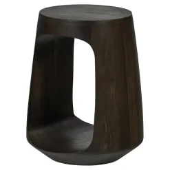 WOOOD Ronde Bijzettafel|Ronde Bijzettafel Bayo mangohout, 33cm Walnoot