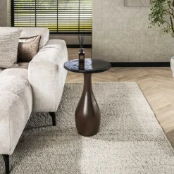 LifestyleFurn Ronde Bijzettafel|Ronde Bijzettafel Cassidi Glas, 40cm