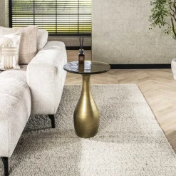 LifestyleFurn Ronde Bijzettafel|Ronde Bijzettafel Cassidi Glas, 40cm