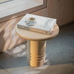 Zuiver Ronde Bijzettafel|Ronde Bijzettafel Chunk Eiken, 45cm Naturel