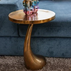 Richmond Interiors Ronde Bijzettafel|Ronde Bijzettafel Dolphin 45cm Goud