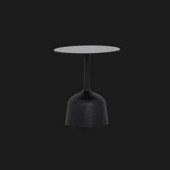 Tower Living Ronde Bijzettafel|Ronde Bijzettafel Elba Glas, 40cm Zwart