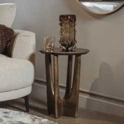 Tower Living Ronde Bijzettafel|Ronde Bijzettafel Fermo Mangohout, 40cm