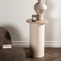 Nohr Zwarte Bijzettafel|Ronde Bijzettafel|Ronde Bijzettafel Fionna MDF, 40cm