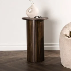 Nohr Zwarte Bijzettafel|Ronde Bijzettafel|Ronde Bijzettafel Fionna MDF, 40cm