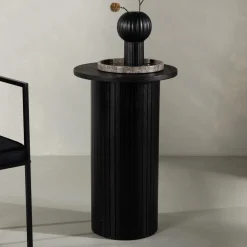 Nohr Zwarte Bijzettafel|Ronde Bijzettafel|Ronde Bijzettafel Fionna MDF, 40cm