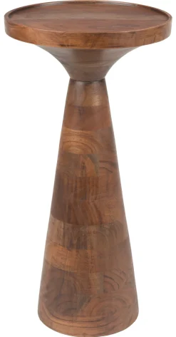 Zuiver Ronde Bijzettafel|Ronde Bijzettafel Floss Acaciahout, 28cm, kleur Walnoot