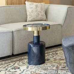 Zuiver Zwarte Bijzettafel|Ronde Bijzettafel|Ronde Bijzettafel Glam 36cm