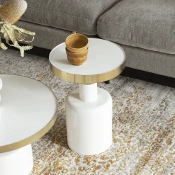 Zuiver Zwarte Bijzettafel|Ronde Bijzettafel|Ronde Bijzettafel Glam 36cm