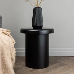 Nohr Zwarte Bijzettafel|Ronde Bijzettafel|Ronde Bijzettafel Janal 40cm, kleur Zwart