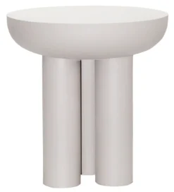 Brix Ronde Bijzettafel|Ronde Bijzettafel Jez 43cm, kleur Off White Sand