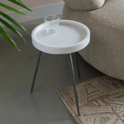 ZILT Ronde Bijzettafel|Ronde Bijzettafel Katheryne Marmer, 33cm