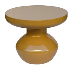 Brix Ronde Bijzettafel|Ronde Bijzettafel Lou 40cm, kleur Mosterdgeel