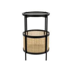 ZILT Zwarte Bijzettafel|Ronde Bijzettafel|Ronde Bijzettafel Maddie Rotan